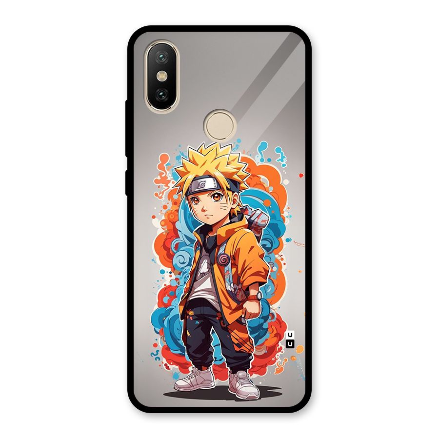 Cool Naruto Uzumaki Glass Back Case for Redmi A2