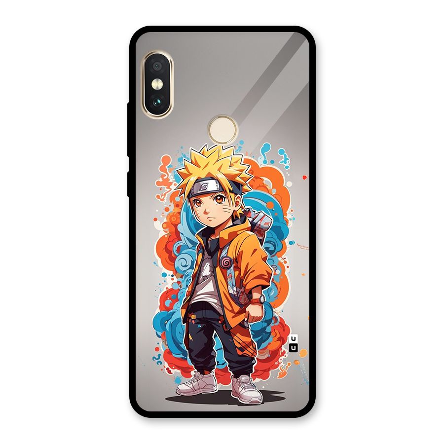 Cool Naruto Uzumaki Glass Back Case for Redmi Note 5 Pro