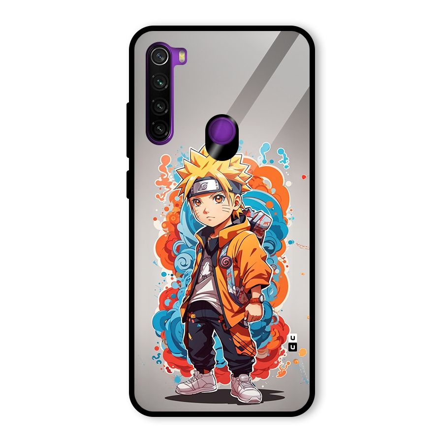 Cool Naruto Uzumaki Glass Back Case for Redmi Note 8