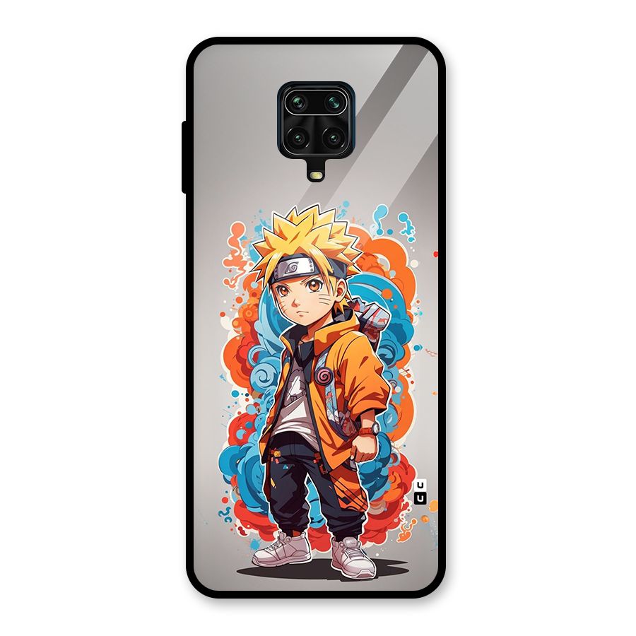 Cool Naruto Uzumaki Glass Back Case for Redmi Note 9 Pro