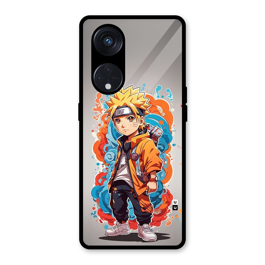 Cool Naruto Uzumaki Glass Back Case for Reno8 T 5G