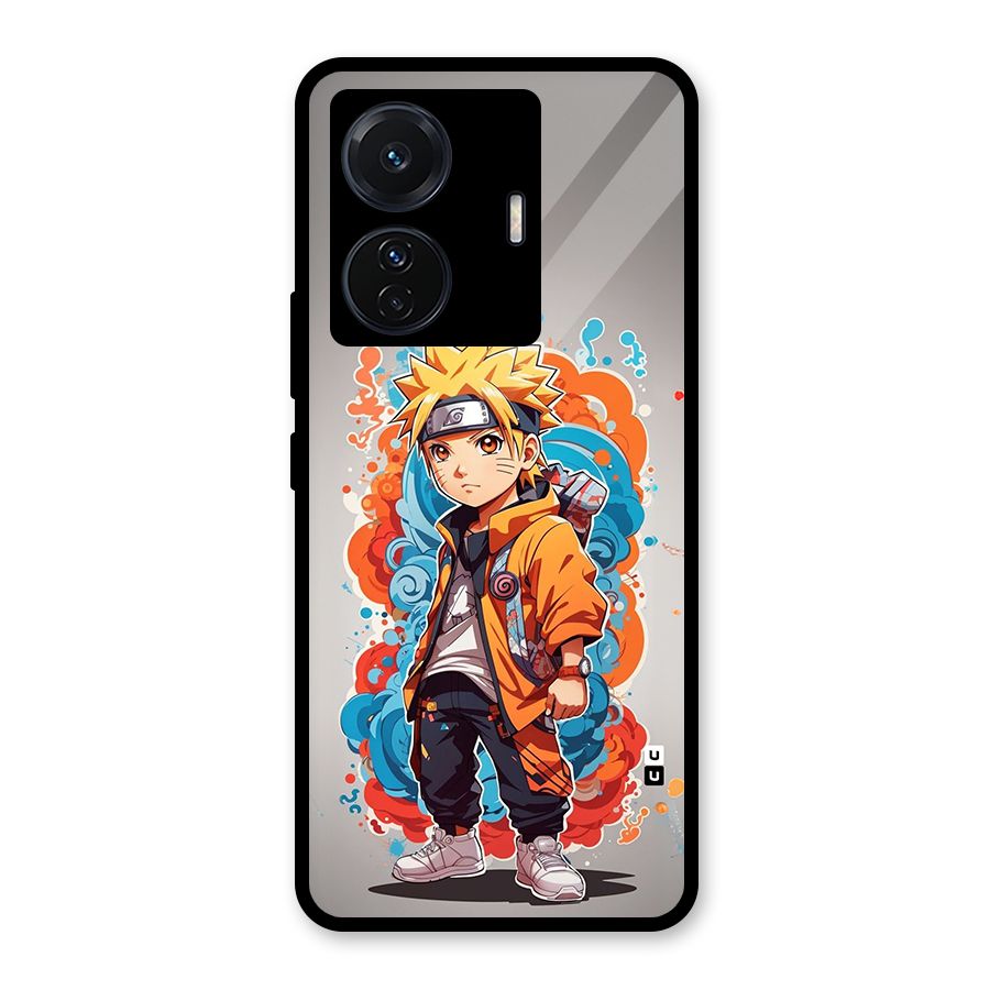 Cool Naruto Uzumaki Glass Back Case for Vivo T1 Pro