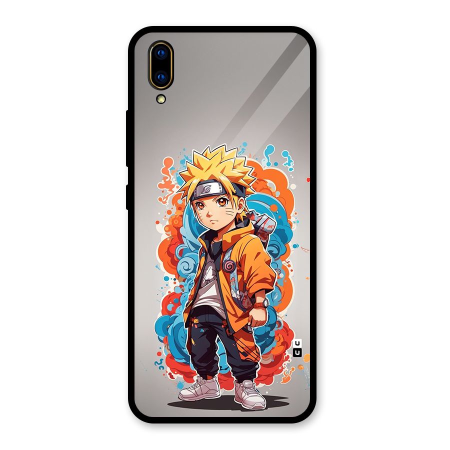 Cool Naruto Uzumaki Glass Back Case for Vivo V11 Pro
