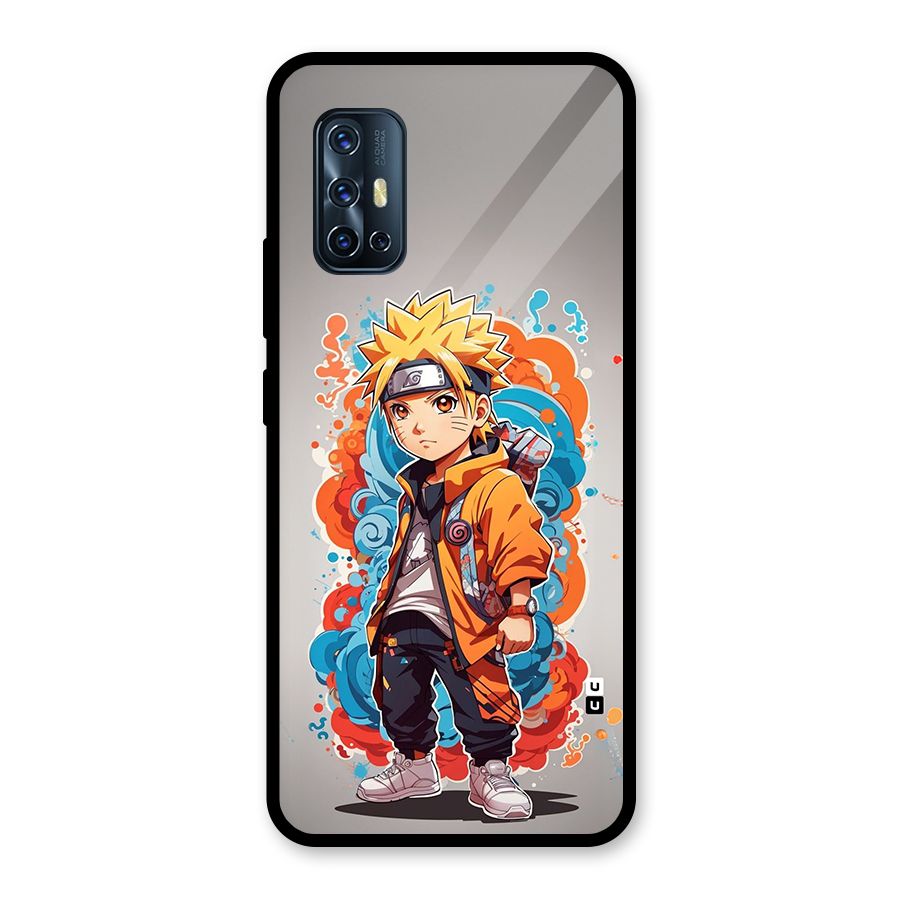 Cool Naruto Uzumaki Glass Back Case for Vivo V17