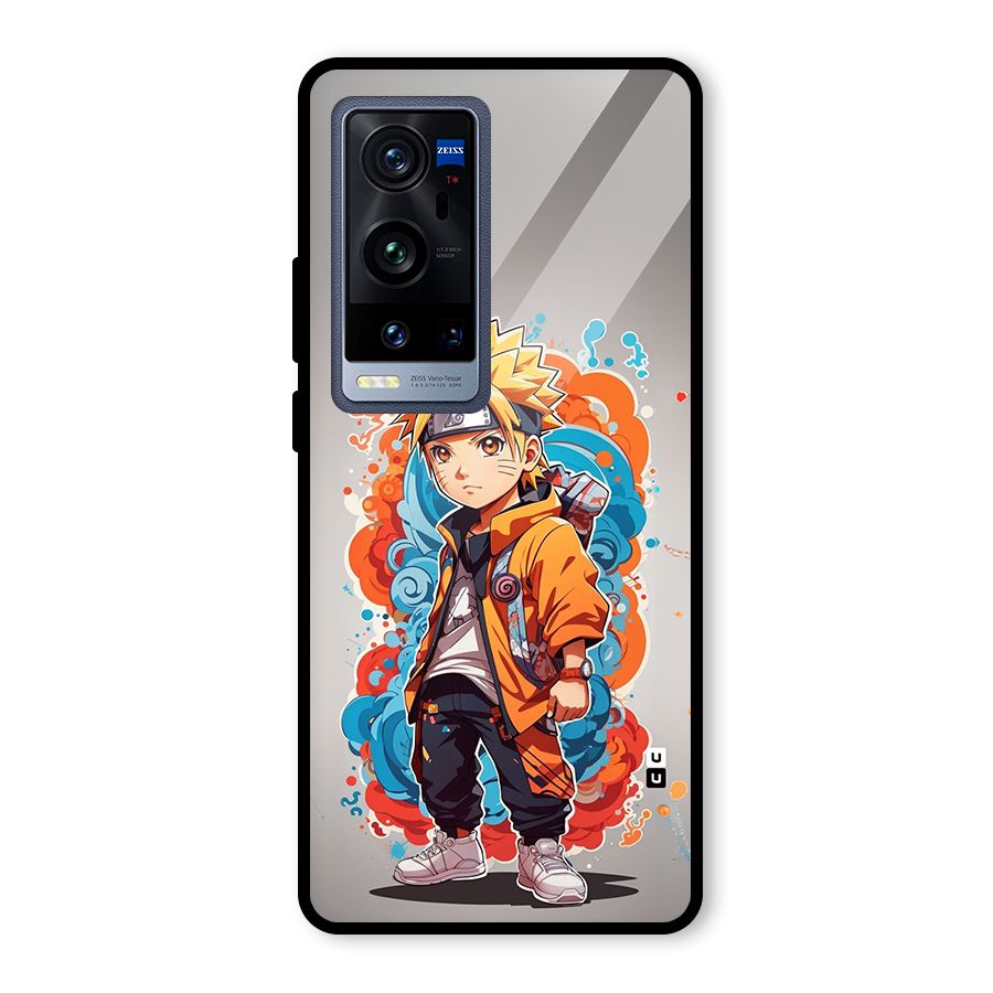 Cool Naruto Uzumaki Glass Back Case for Vivo X60 Pro Plus