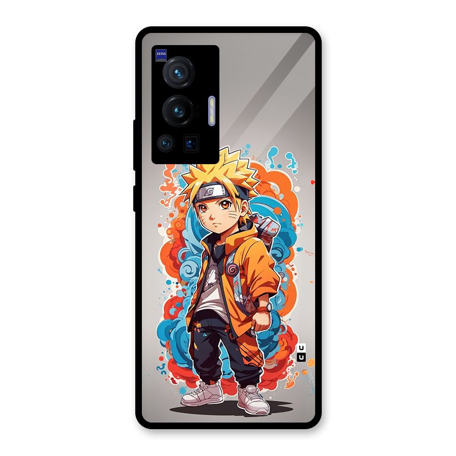 Cool Naruto Uzumaki Glass Back Case for Vivo X70 Pro