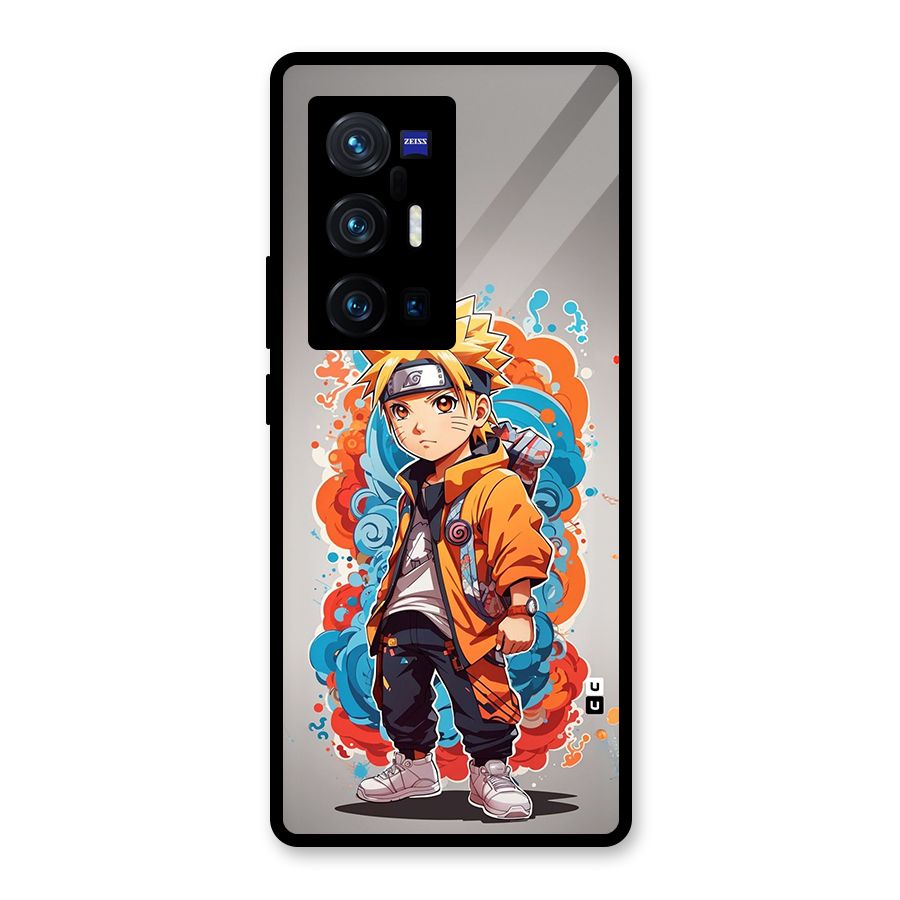 Cool Naruto Uzumaki Glass Back Case for Vivo X70 Pro Plus