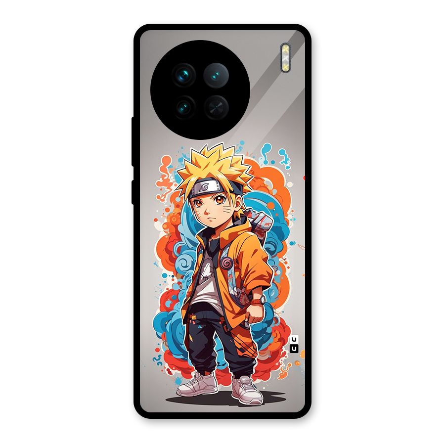 Cool Naruto Uzumaki Glass Back Case for Vivo X90