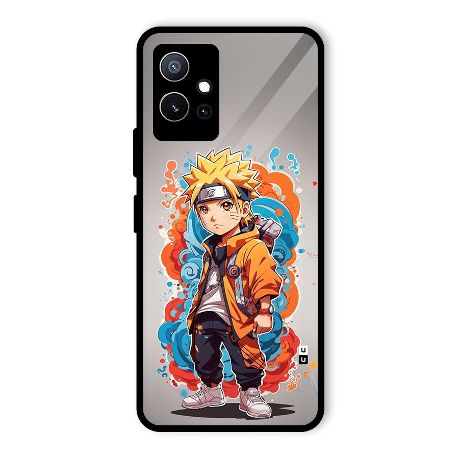 Cool Naruto Uzumaki Glass Back Case for Vivo Y75 5G