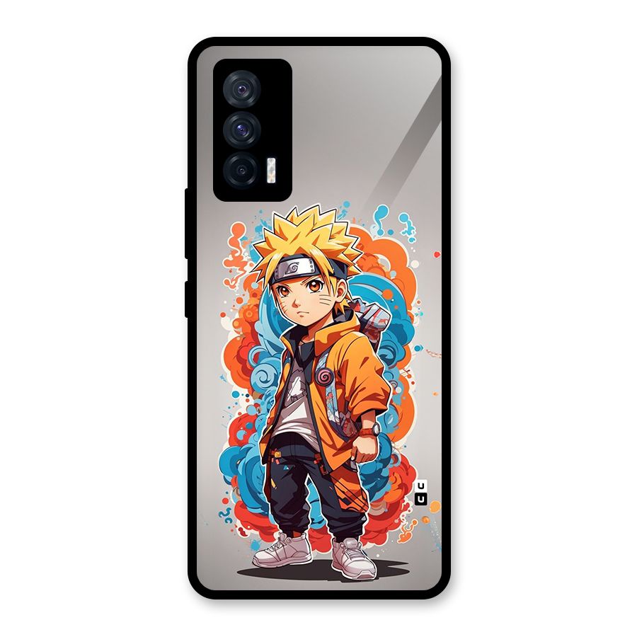 Cool Naruto Uzumaki Glass Back Case for Vivo iQOO 7 5G