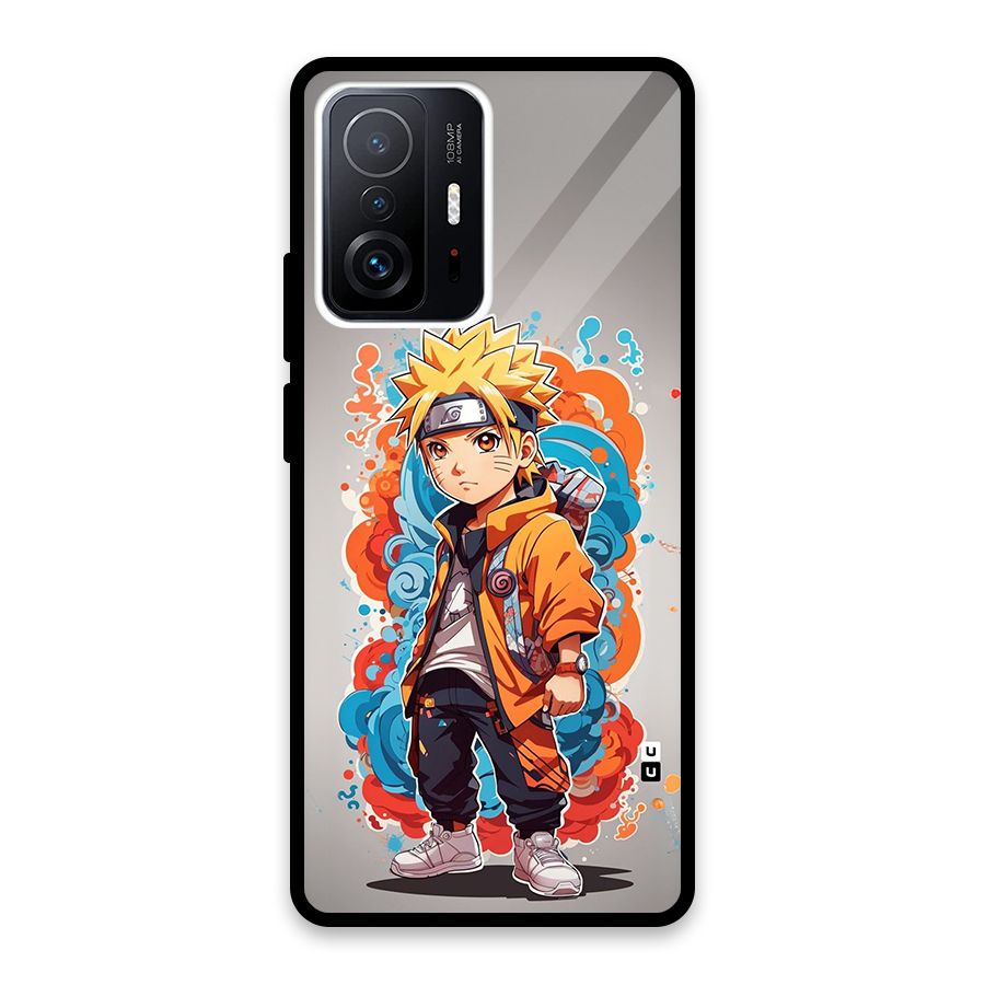 Cool Naruto Uzumaki Glass Back Case for Xiaomi 11T Pro
