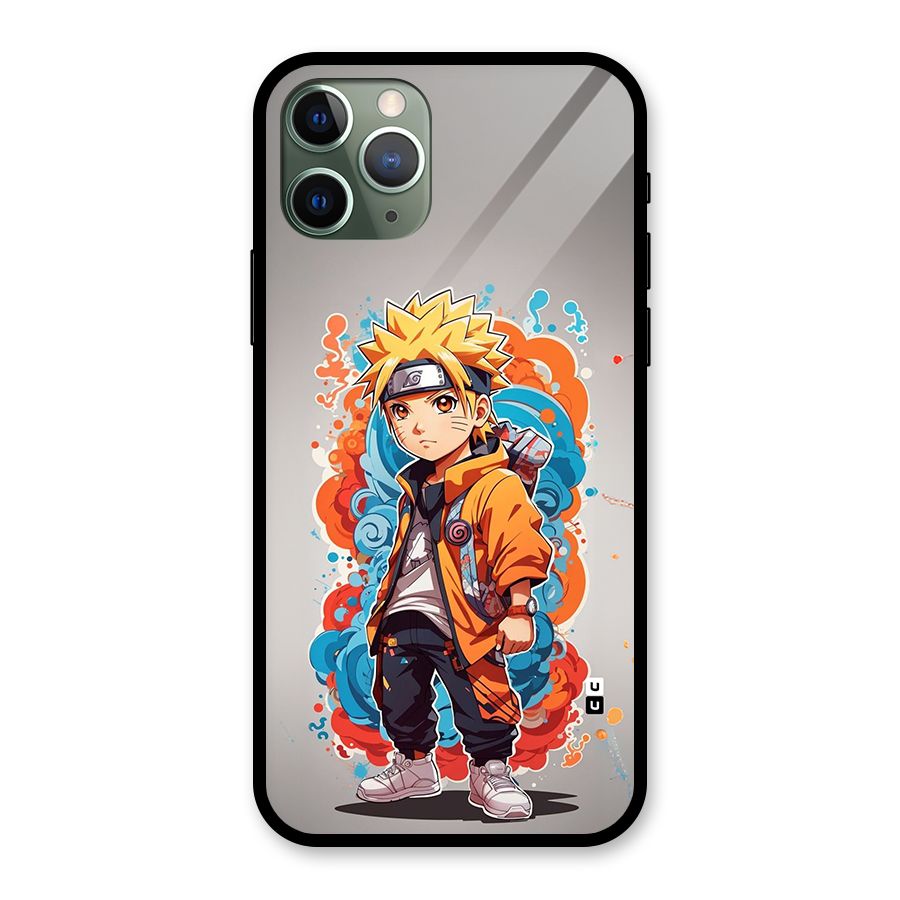 Cool Naruto Uzumaki Glass Back Case for iPhone 11 Pro