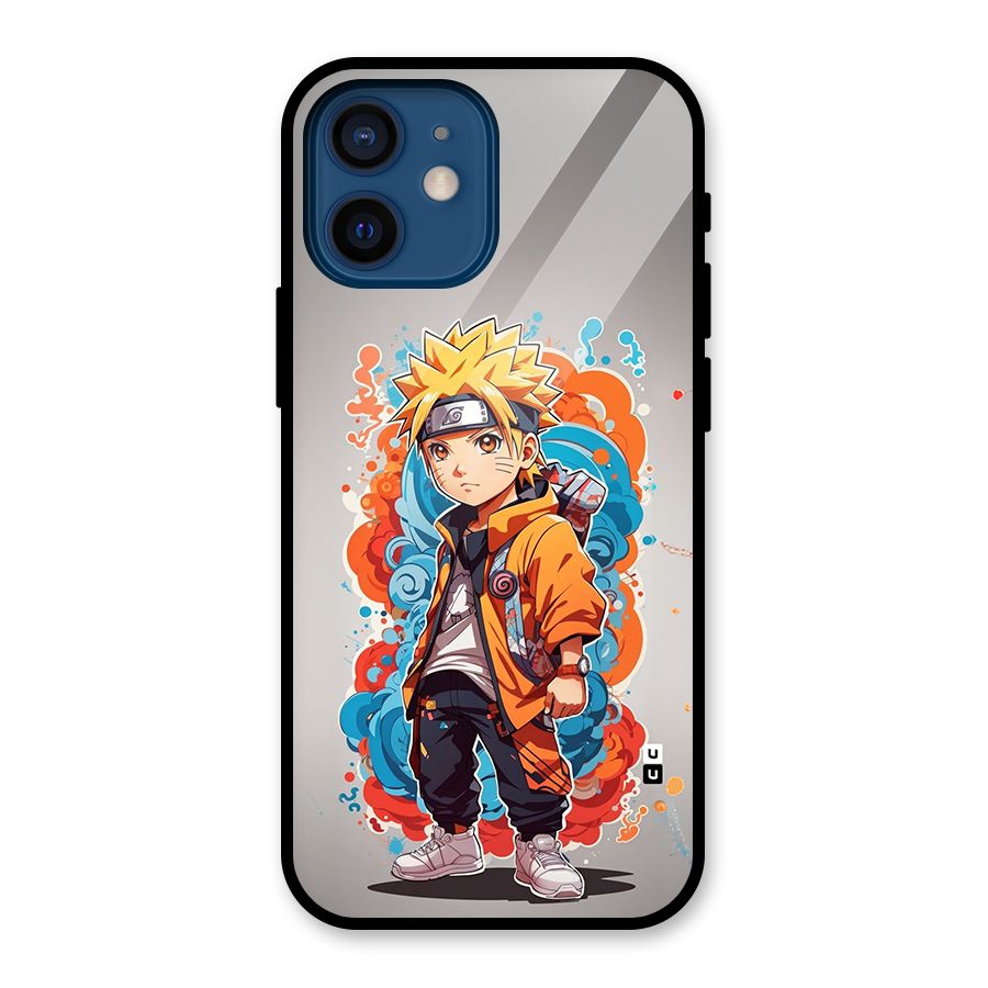 Cool Naruto Uzumaki Glass Back Case for iPhone 12 Mini