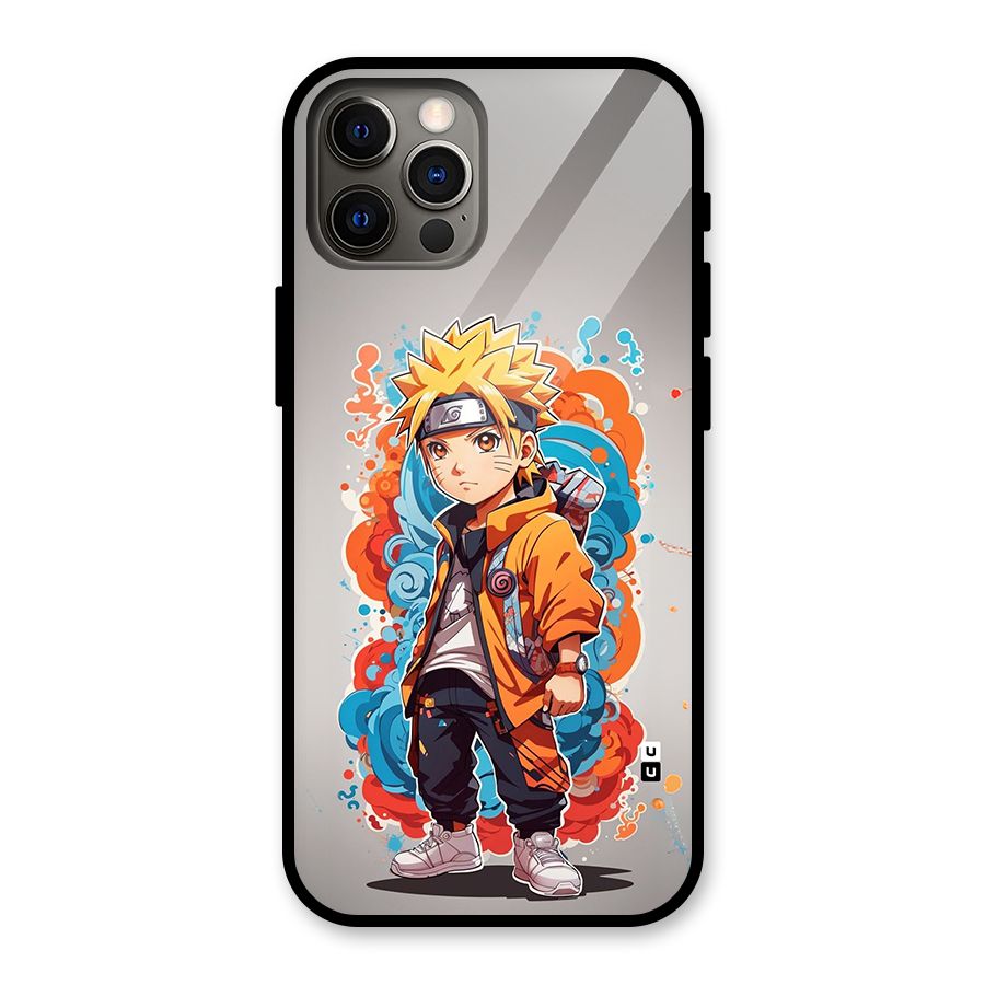 Cool Naruto Uzumaki Glass Back Case for iPhone 12 Pro
