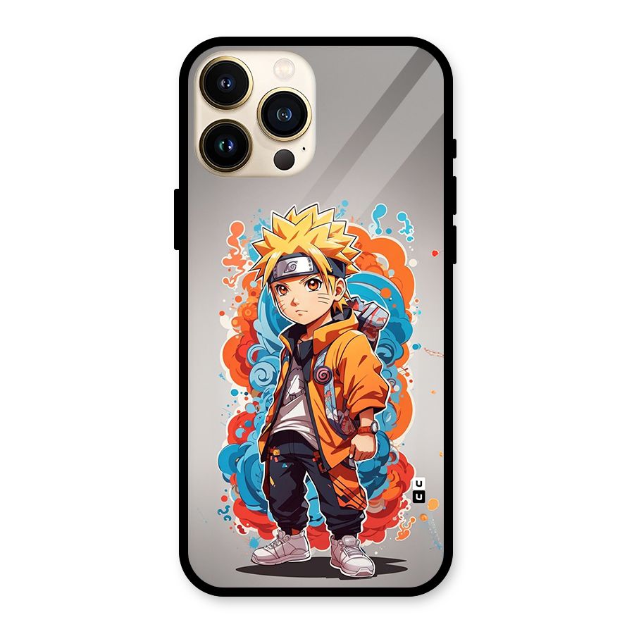 Cool Naruto Uzumaki Glass Back Case for iPhone 13 Pro Max
