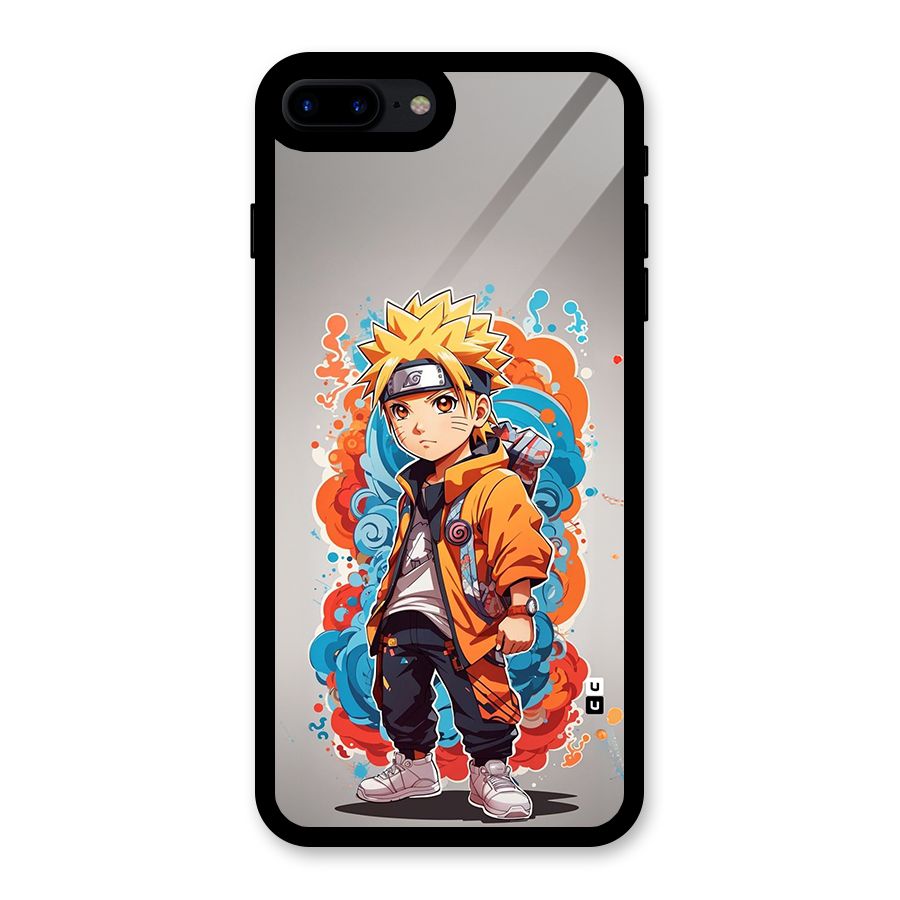 Cool Naruto Uzumaki Glass Back Case for iPhone 7 Plus