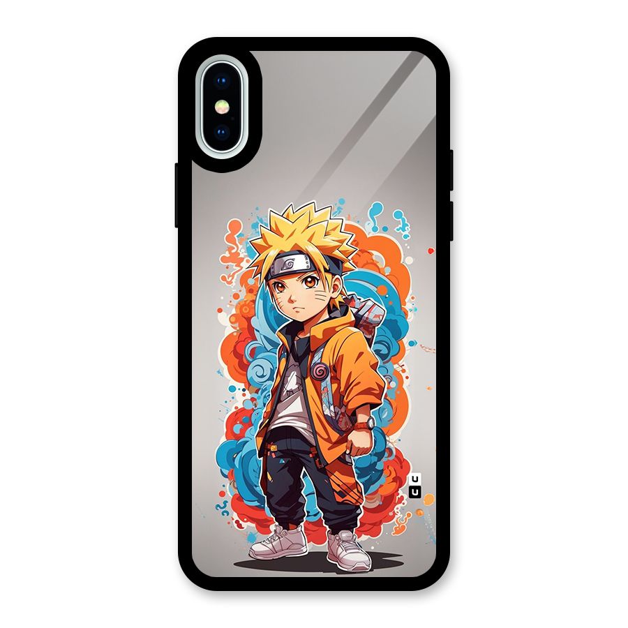 Cool Naruto Uzumaki Glass Back Case for iPhone XS