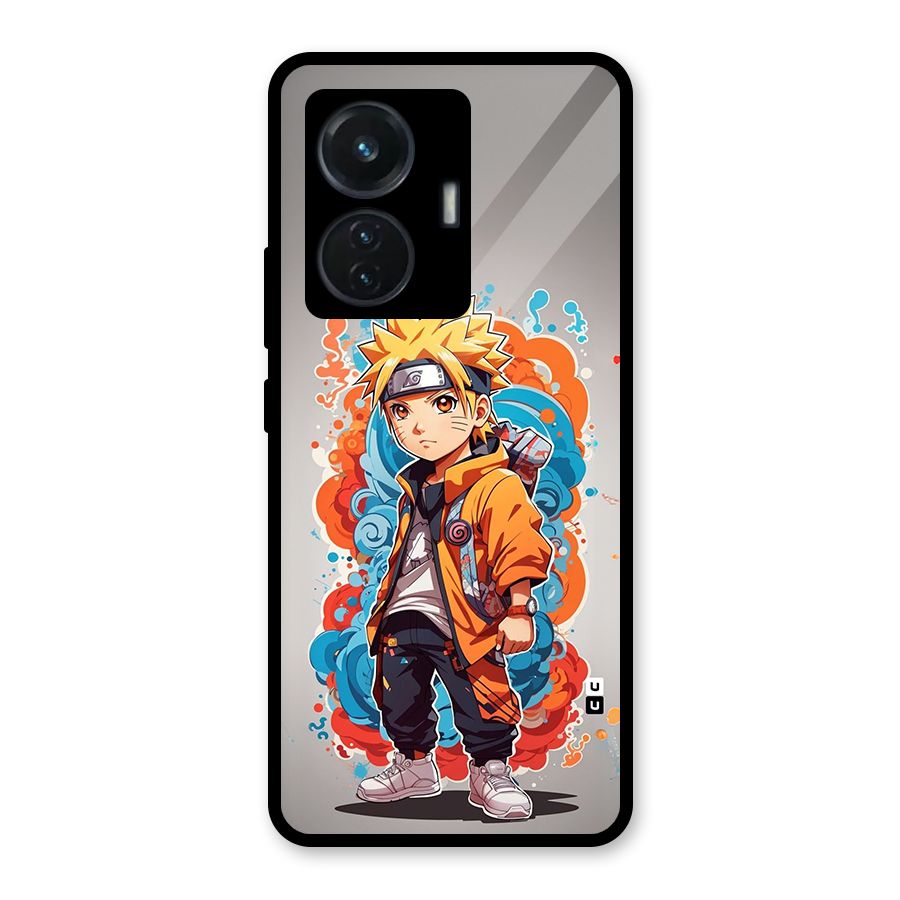 Cool Naruto Uzumaki Glass Back Case for iQOO Z6 44W