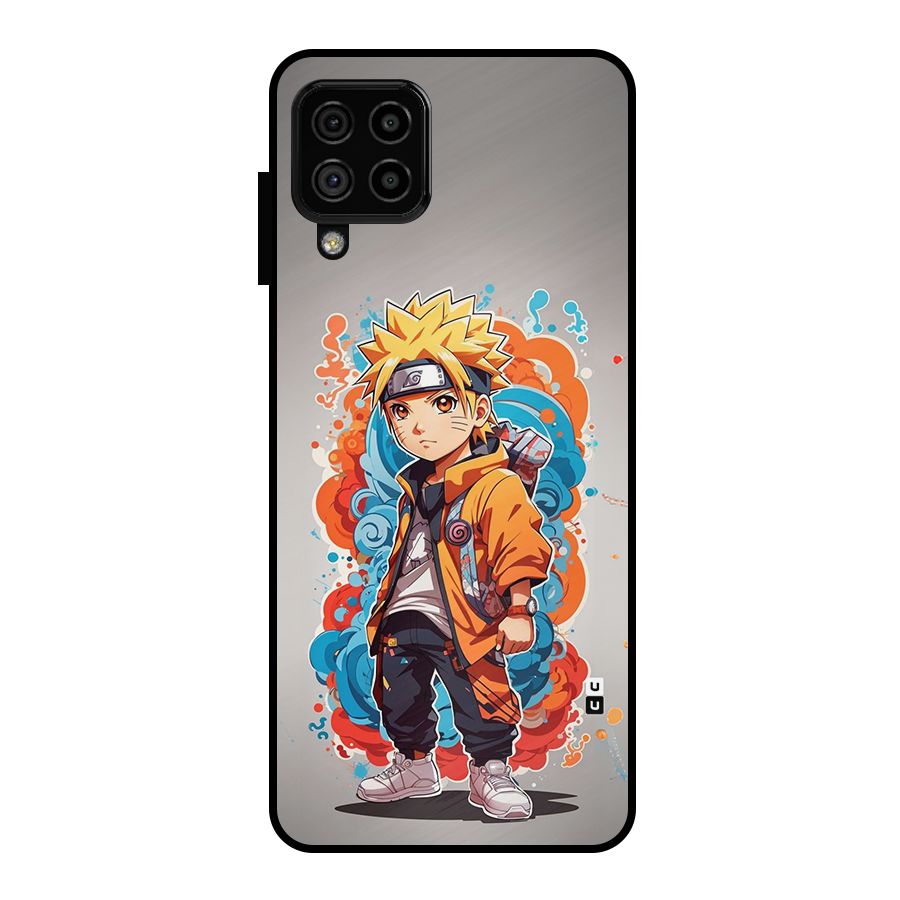 Cool Naruto Uzumaki Metal Back Case for Galaxy A22 4G