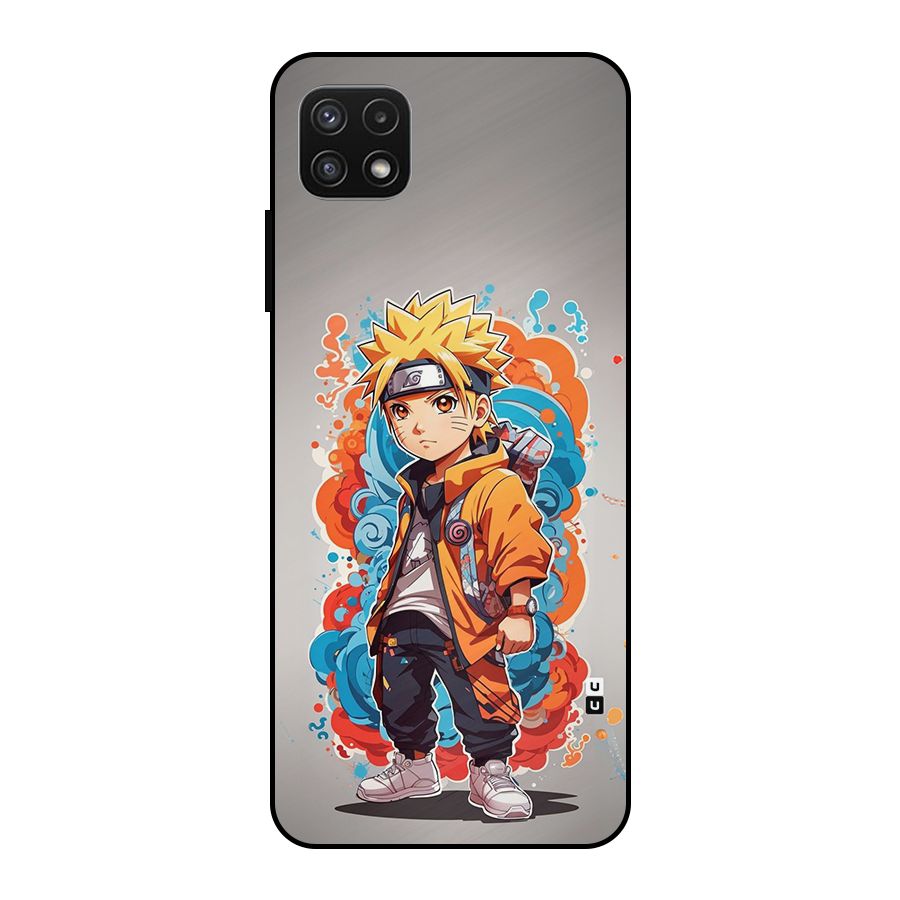 Cool Naruto Uzumaki Metal Back Case for Galaxy A22 5G