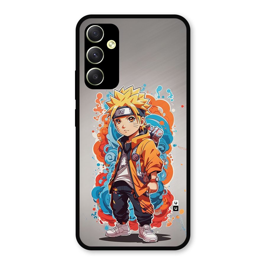 Cool Naruto Uzumaki Metal Back Case for Galaxy A34