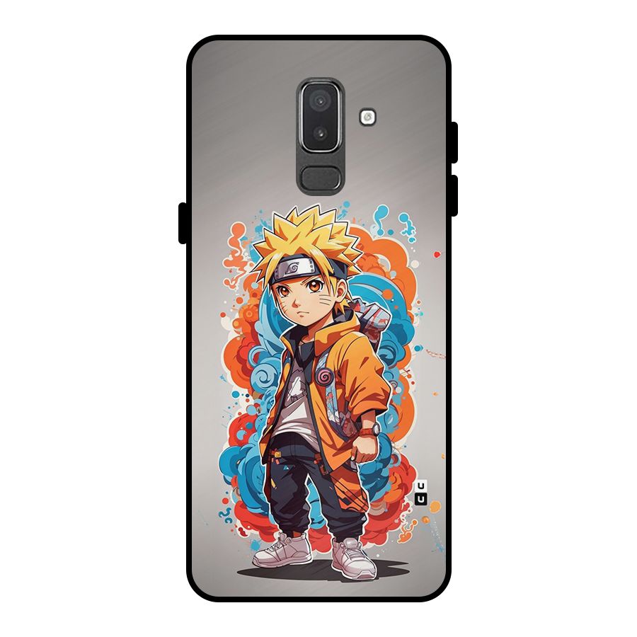 Cool Naruto Uzumaki Metal Back Case for Galaxy On8 (2018)