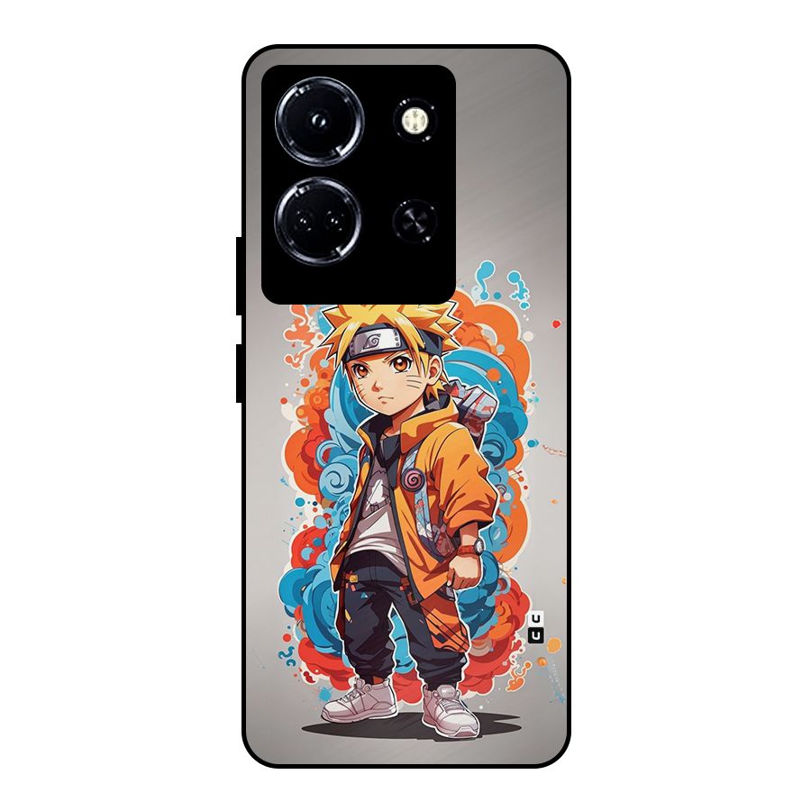 Cool Naruto Uzumaki Metal Back Case for Infinix Note 30 5G