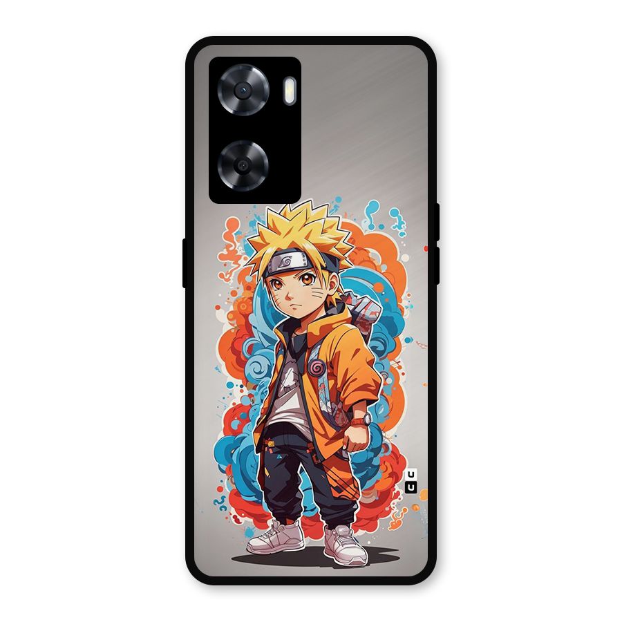 Cool Naruto Uzumaki Metal Back Case for Oppo A77s