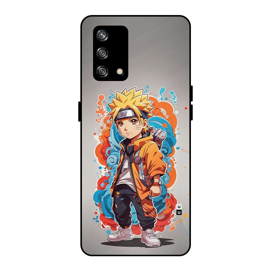 Cool Naruto Uzumaki Metal Back Case for Oppo F19