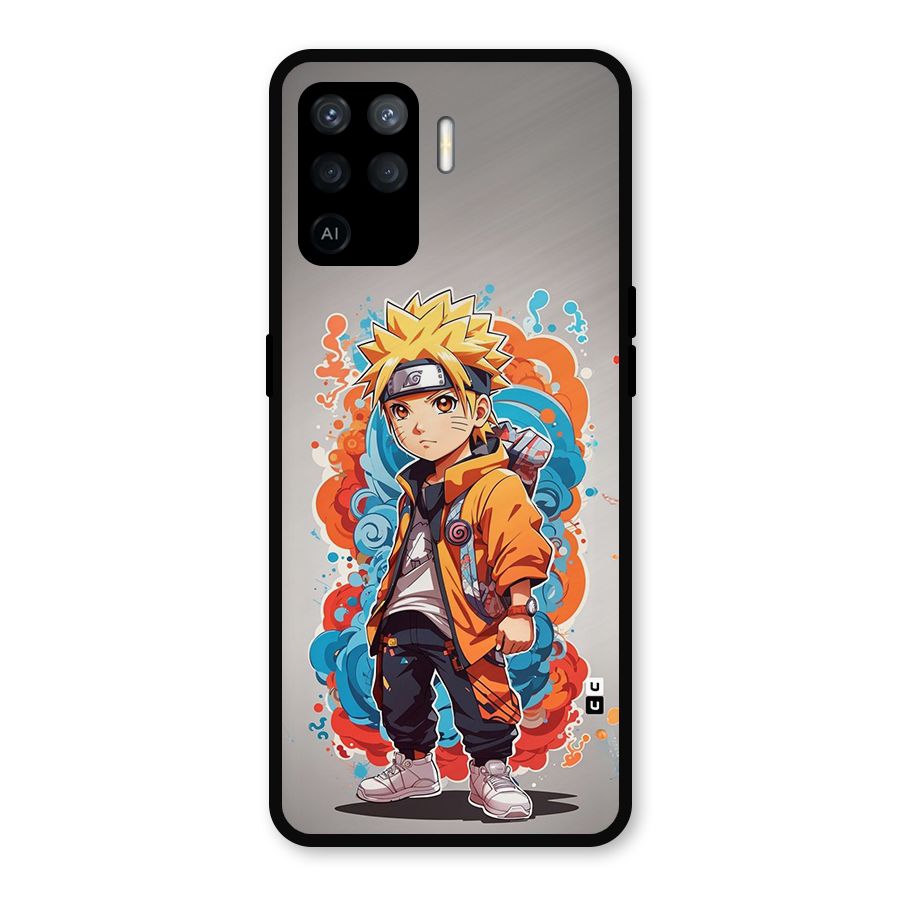 Cool Naruto Uzumaki Metal Back Case for Oppo F19 Pro