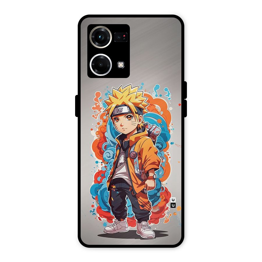 Cool Naruto Uzumaki Metal Back Case for Oppo F21s Pro 4G