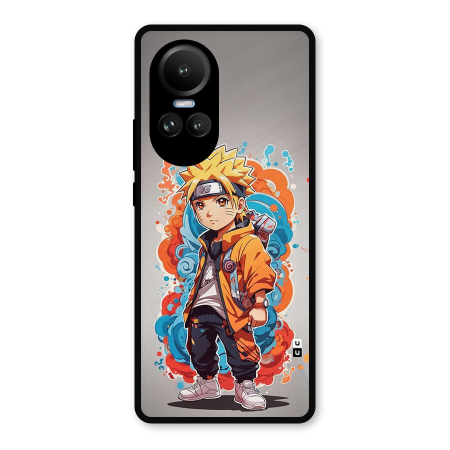 Cool Naruto Uzumaki Metal Back Case for Oppo Reno10 Pro