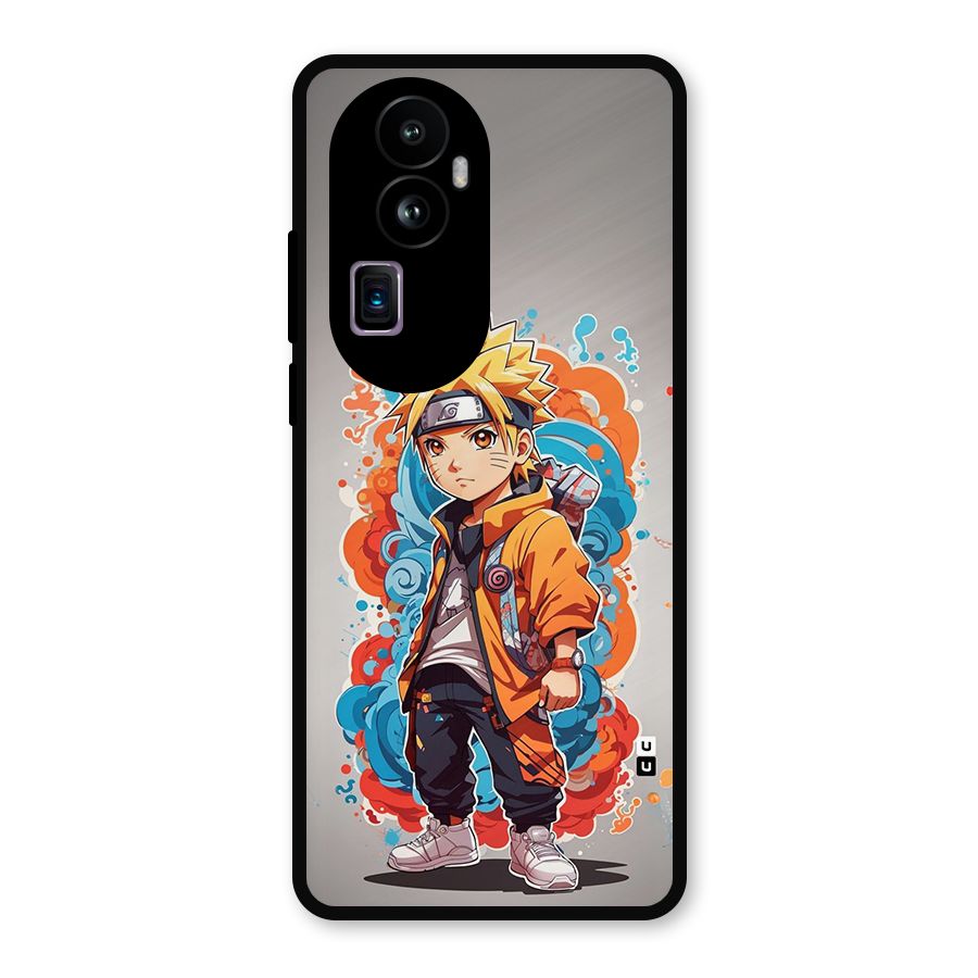 Cool Naruto Uzumaki Metal Back Case for Oppo Reno10 Pro Plus