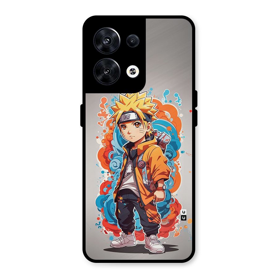 Cool Naruto Uzumaki Metal Back Case for Oppo Reno8 5G
