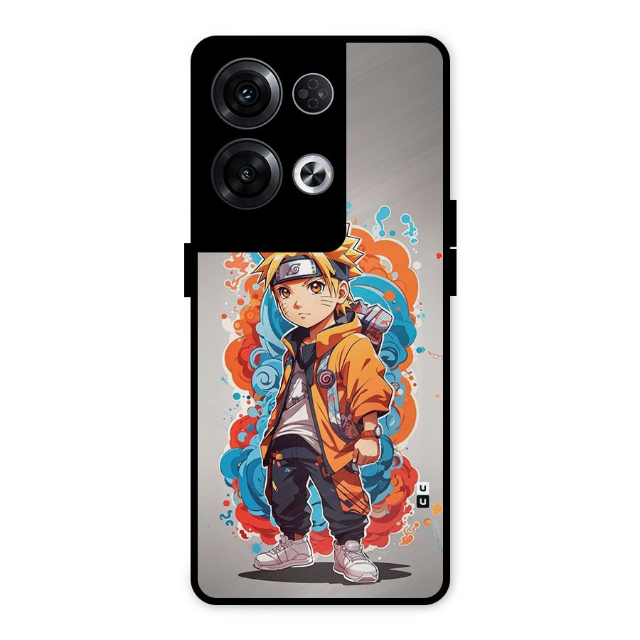 Cool Naruto Uzumaki Metal Back Case for Oppo Reno8 Pro 5G