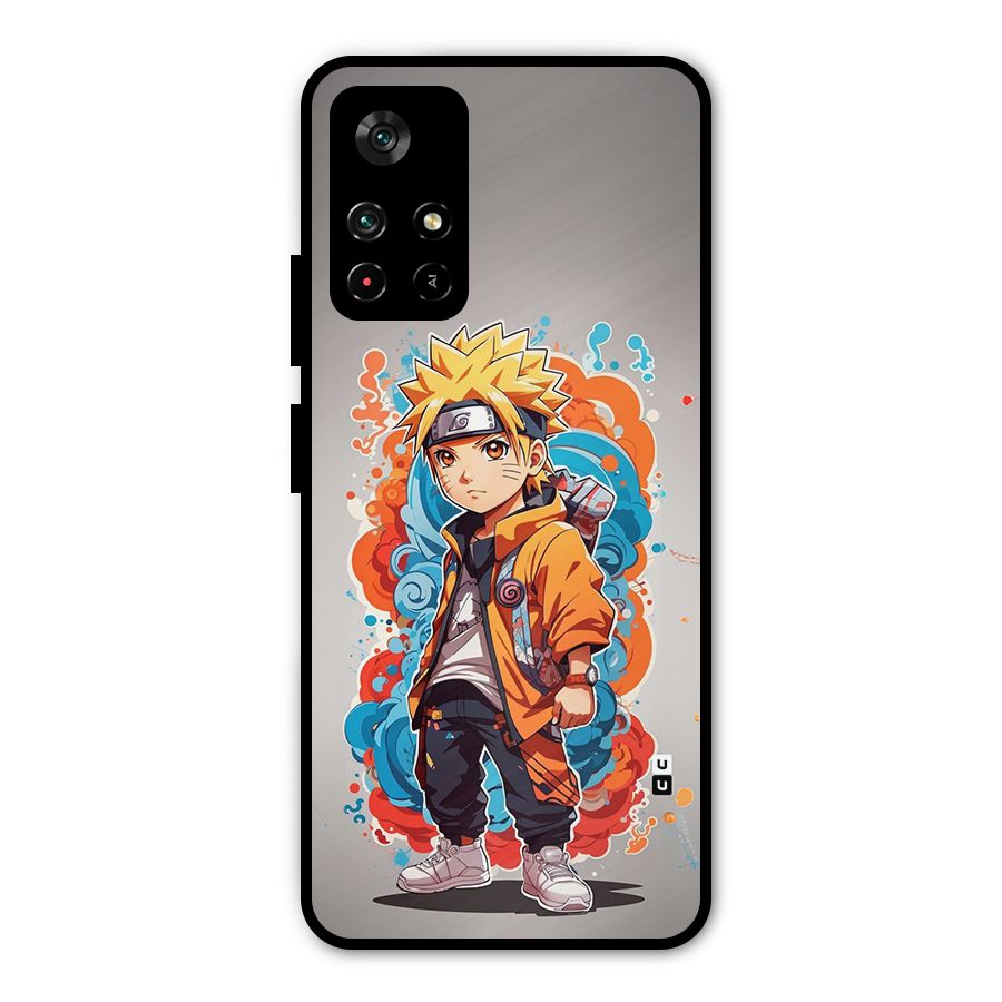 Cool Naruto Uzumaki Metal Back Case for Redmi Note 11T 5G