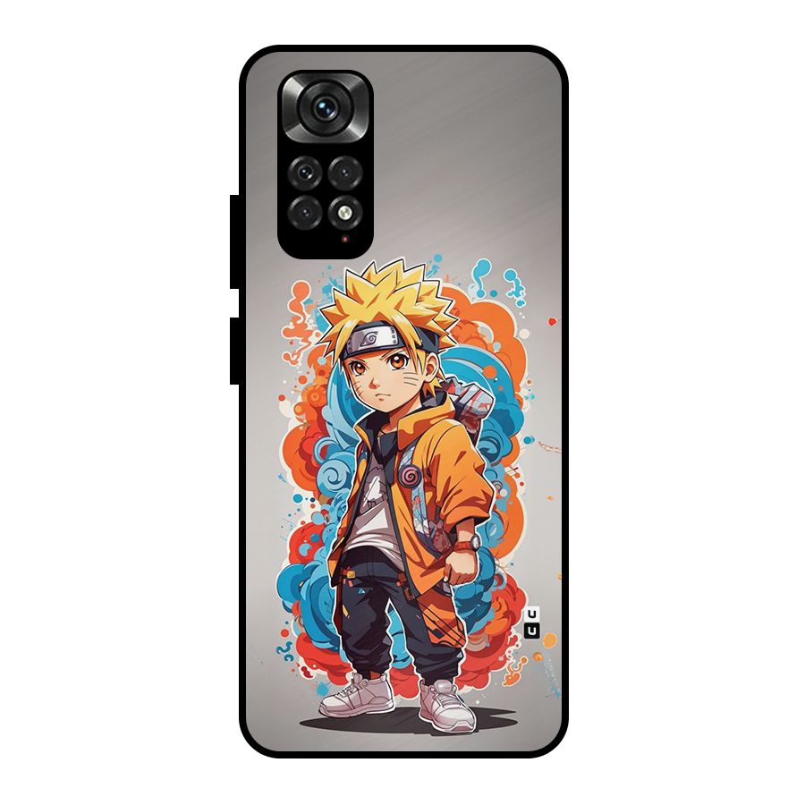 Cool Naruto Uzumaki Metal Back Case for Redmi Note 11 Pro