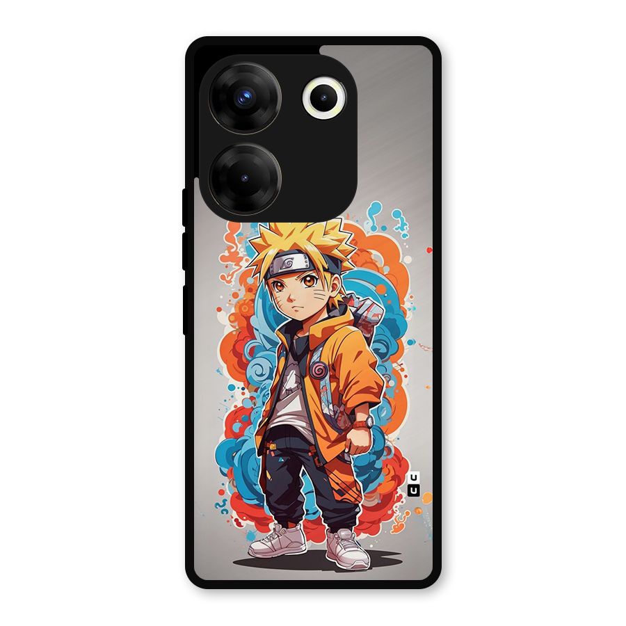 Cool Naruto Uzumaki Metal Back Case for Tecno Camon 20 Pro