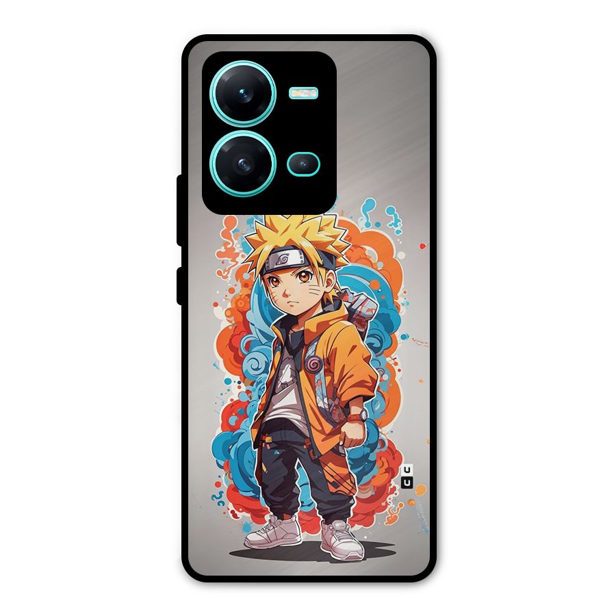 Cool Naruto Uzumaki Metal Back Case for Vivo V25