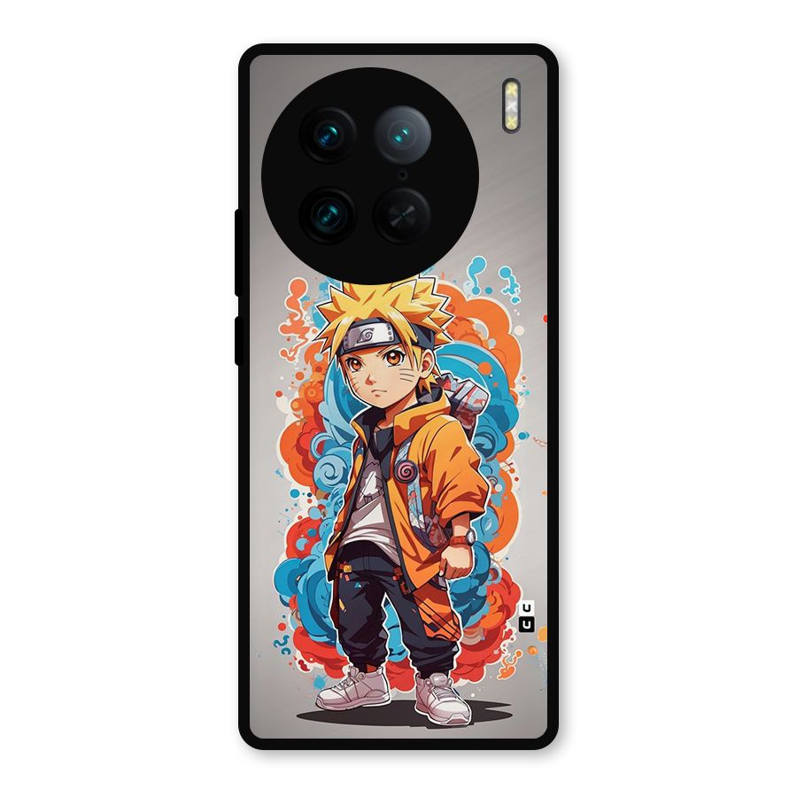 Cool Naruto Uzumaki Metal Back Case for Vivo X90 Pro