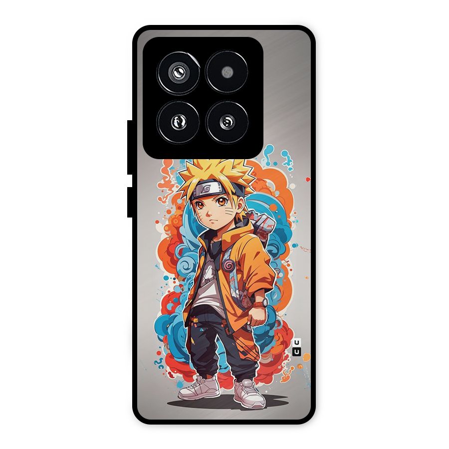 Cool Naruto Uzumaki Metal Back Case for Xiaomi 14 Pro