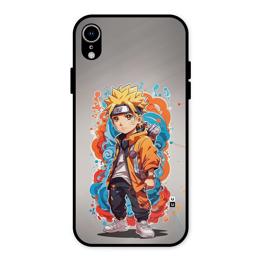 Cool Naruto Uzumaki Metal Back Case for iPhone XR