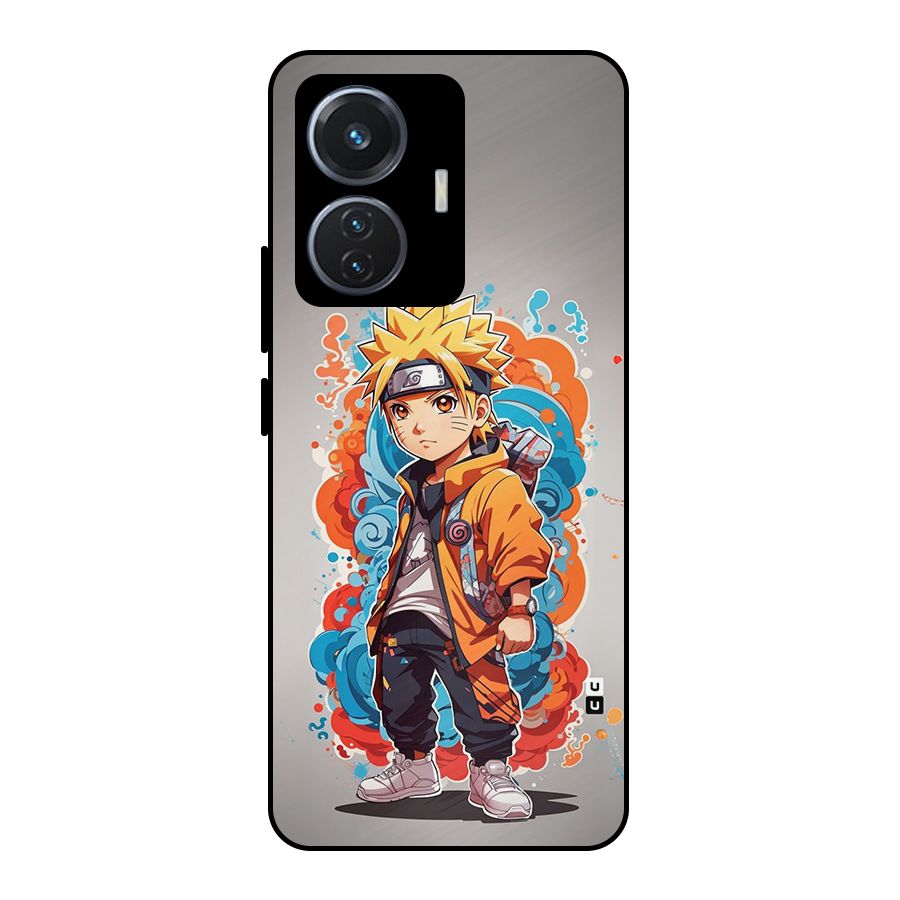 Cool Naruto Uzumaki Metal Back Case for iQOO Z6 44W