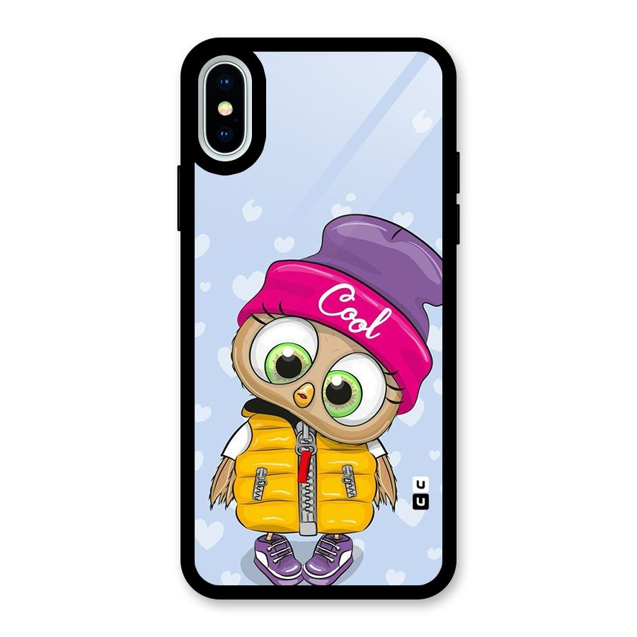 Cool Owl Glass Back Case for iPhone X