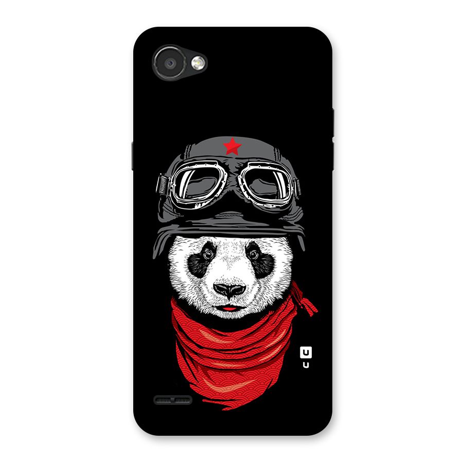 Cool Panda Soldier Art Back Case for LG Q6