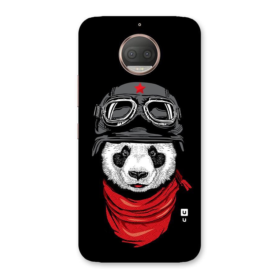 Cool Panda Soldier Art Back Case for Moto G5s Plus