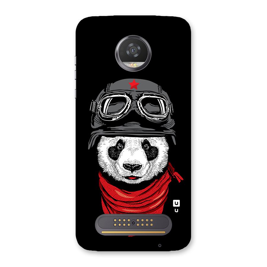 Cool Panda Soldier Art Back Case for Moto Z2 Play
