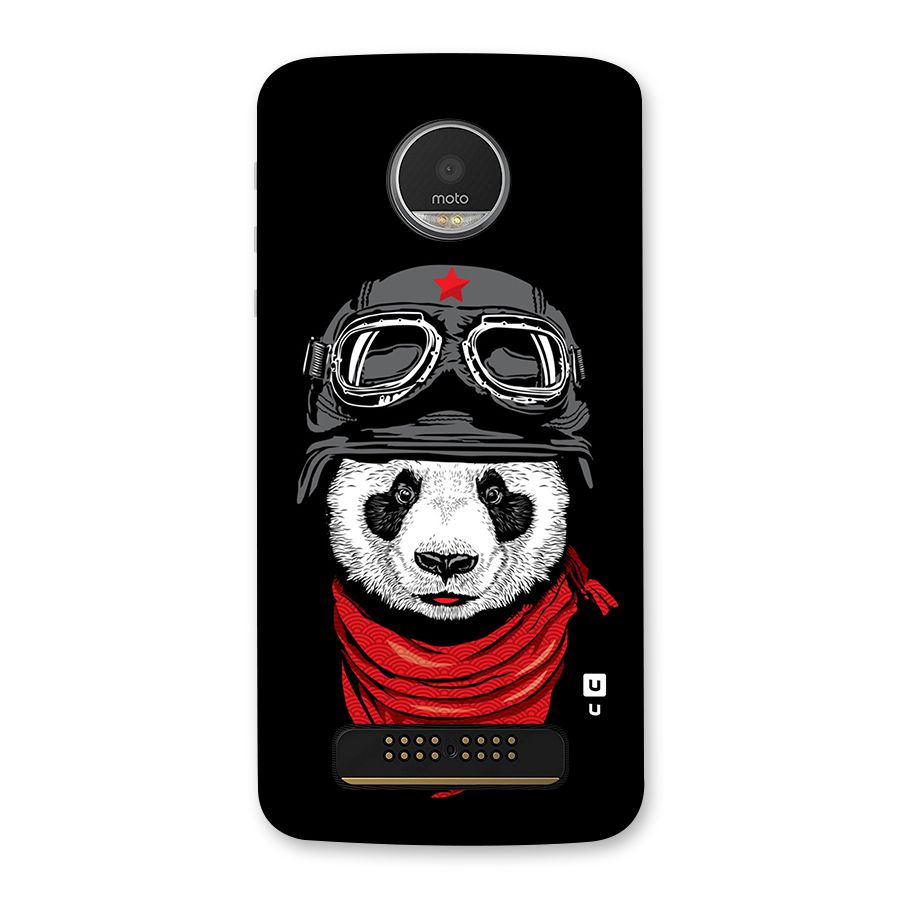 Cool Panda Soldier Art Back Case for Moto Z Play