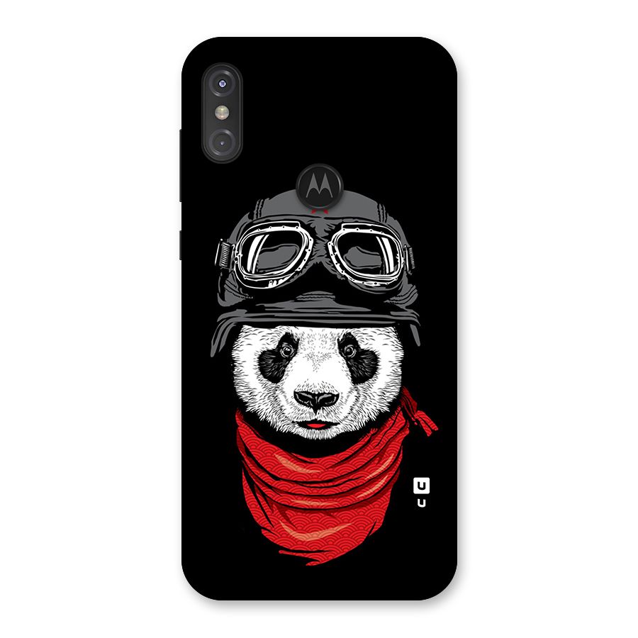 Cool Panda Soldier Art Back Case for Motorola One Power