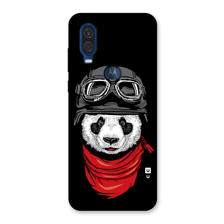 Cool Panda Soldier Art Back Case for Motorola One Vision